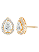 Rose Gold Gleam CZ Studs