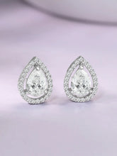 Shining Solitaire CZ Studs Earrings - Silver