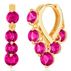 Shiny Crystal Studded Hoops Earring