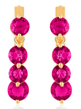 Shiny Crystal Studded Hoops Earring