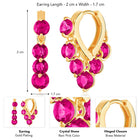 Shiny Crystal Studded Hoops Earring
