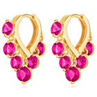 Shiny Crystal Studded Hoops Earring