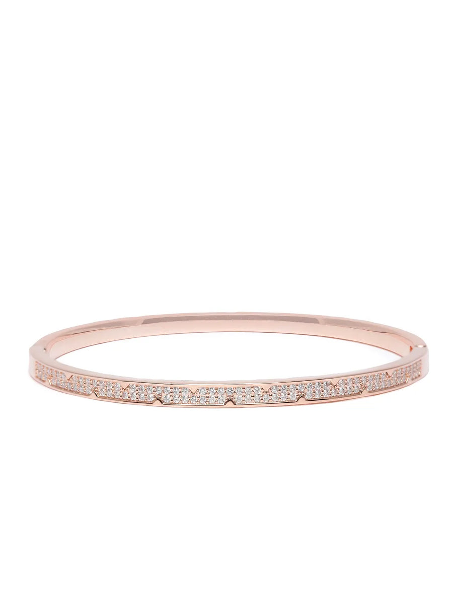 Whisper Curve Zirconia Wrap Kada Bracelet