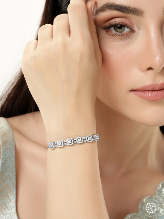 Glam CZ Studded Adjustable Bracelet