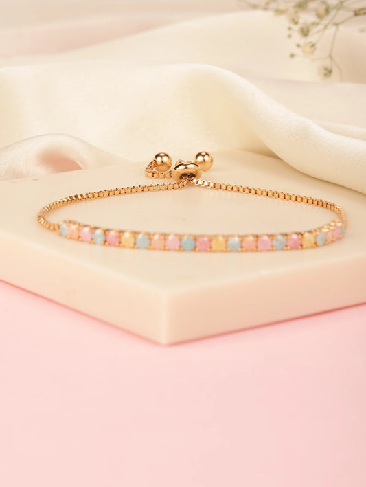 Adjustable Sparkle Charm Bracelet