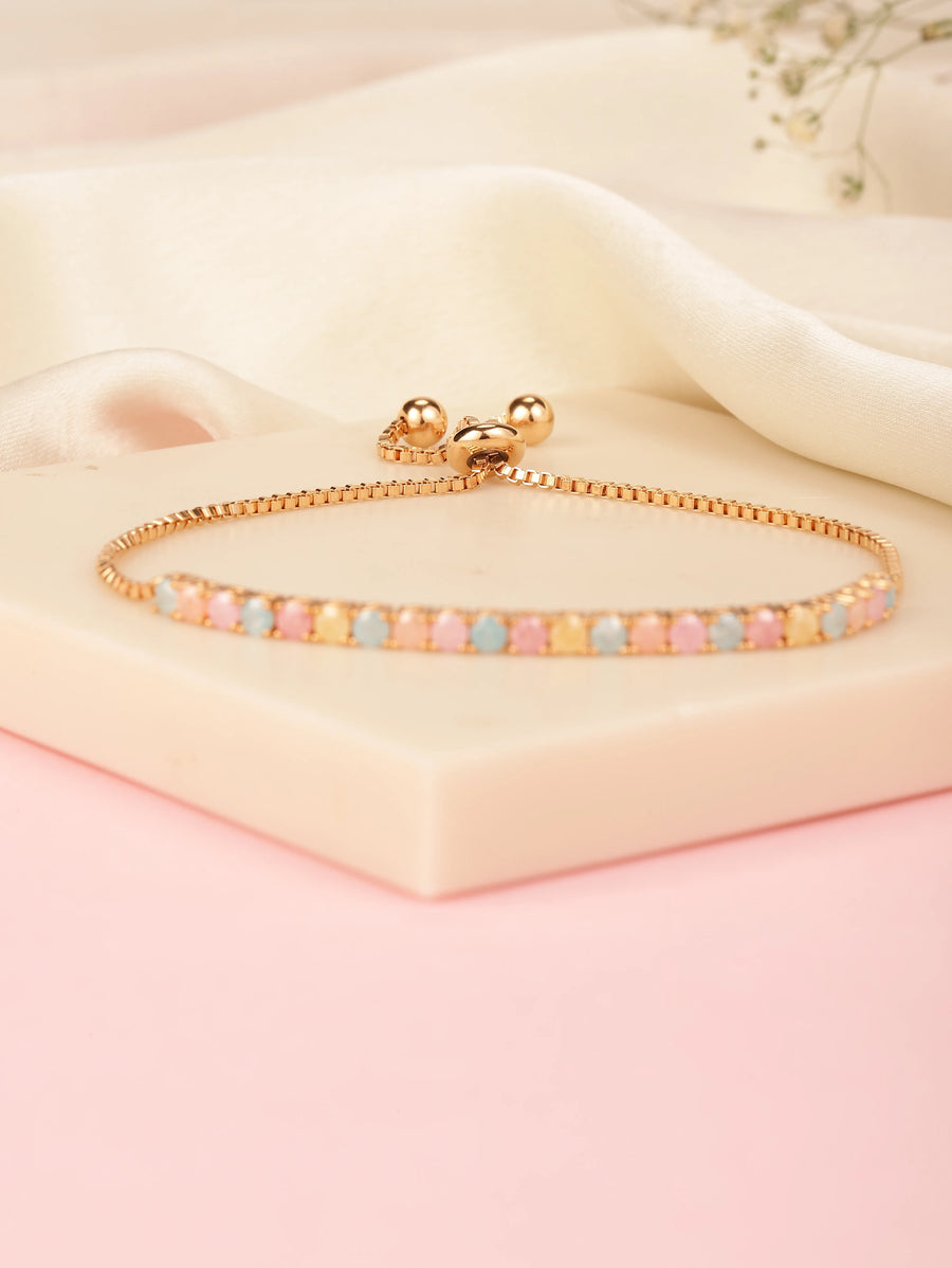 Adjustable Sparkle Charm Bracelet