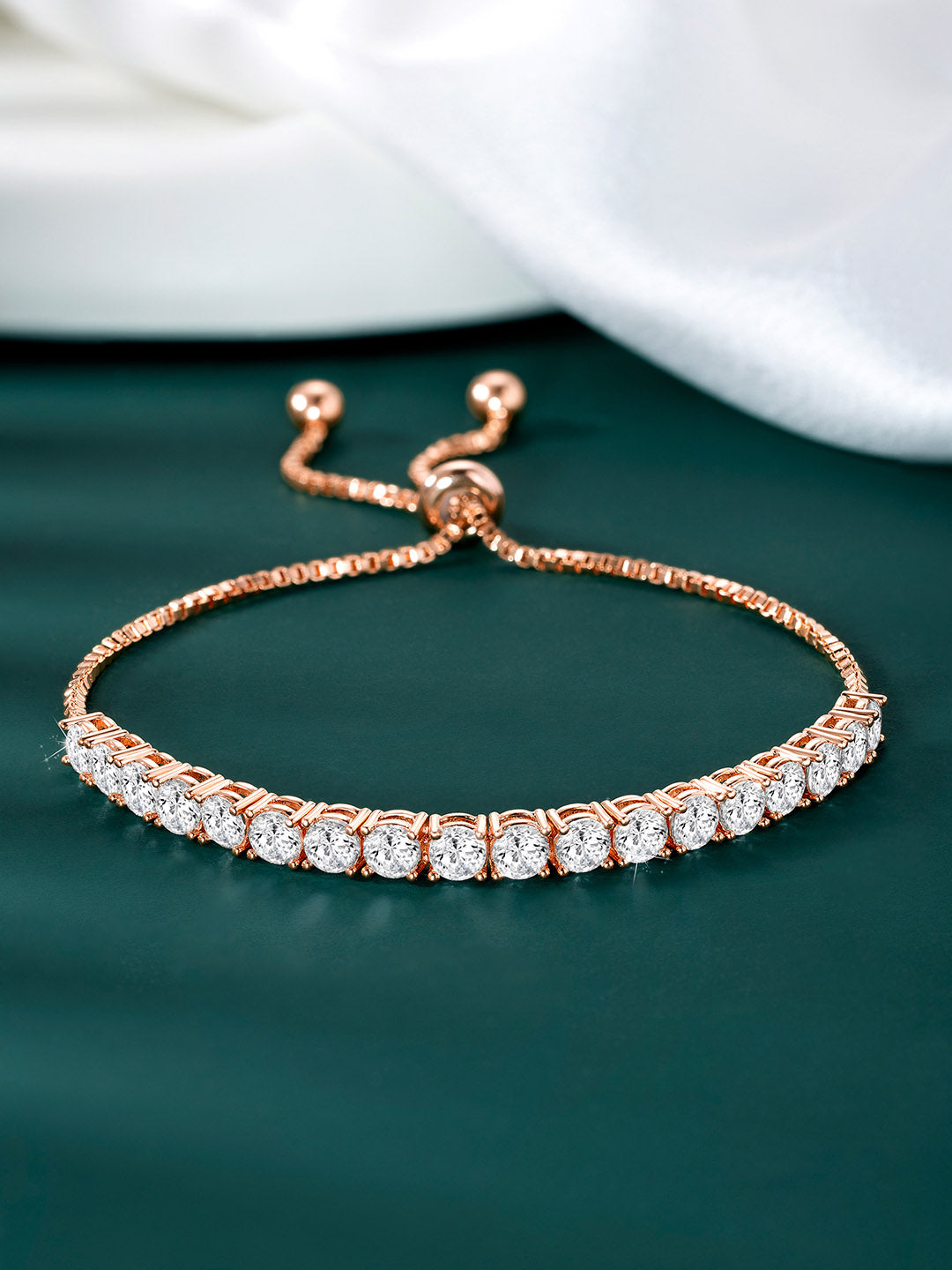 Radiant Charm Rose Gold CZ Bracelet