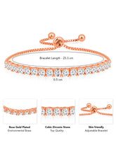 Radiant Charm Rose Gold CZ Bracelet