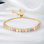 Glamorous Radiant Charm CZ Bracelet - Gold - Multicolor