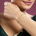 Glamorous Radiant Charm CZ Bracelet - Gold