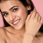 Glamorous Radiant Charm CZ Bracelet - Gold - Multicolor