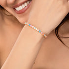 Glamorous Radiant Charm CZ Bracelet - Gold - Multicolor