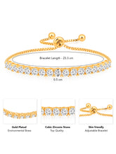 Radiant Charm Rose Gold CZ Bracelet