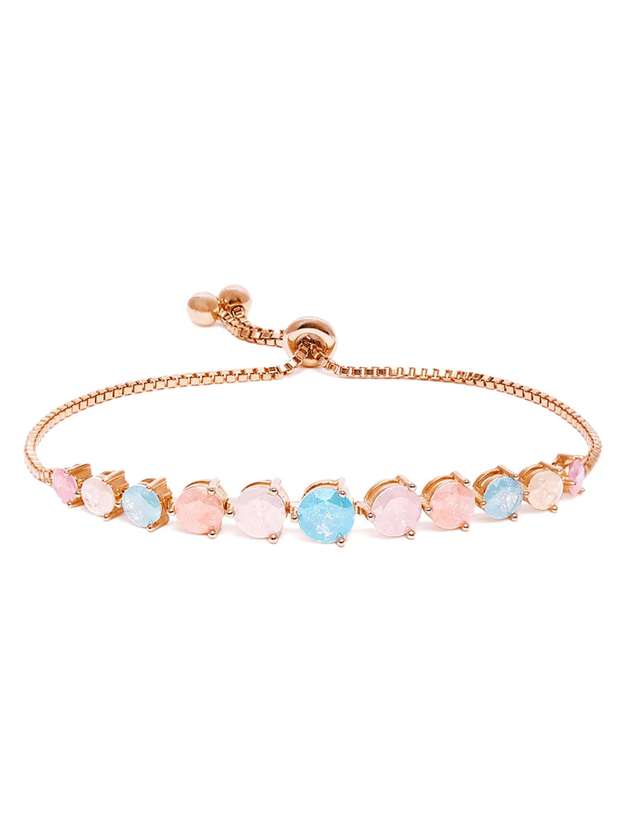 Round Crystal Accented Bracelet