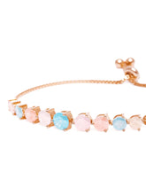 Round Crystal Accented Bracelet