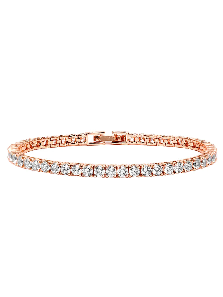 Sparkling CZ Studded Tennis Bracelet