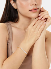 Sparkling CZ Studded Tennis Bracelet