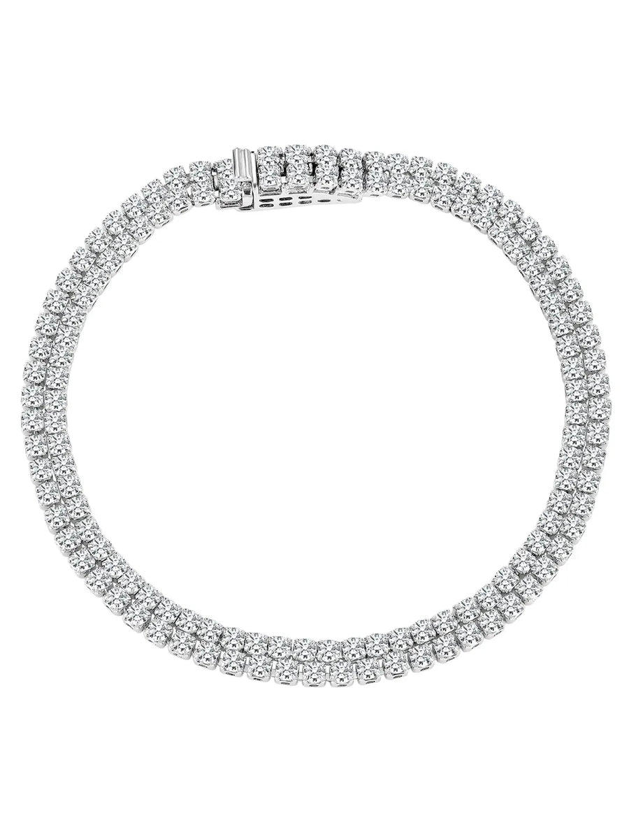 Gleaming Twin Row CZ Tennis Bracelet