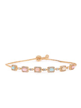 Glam Rectangle CZ Chain Bracelet