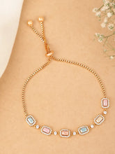 Glam Rectangle CZ Chain Bracelet