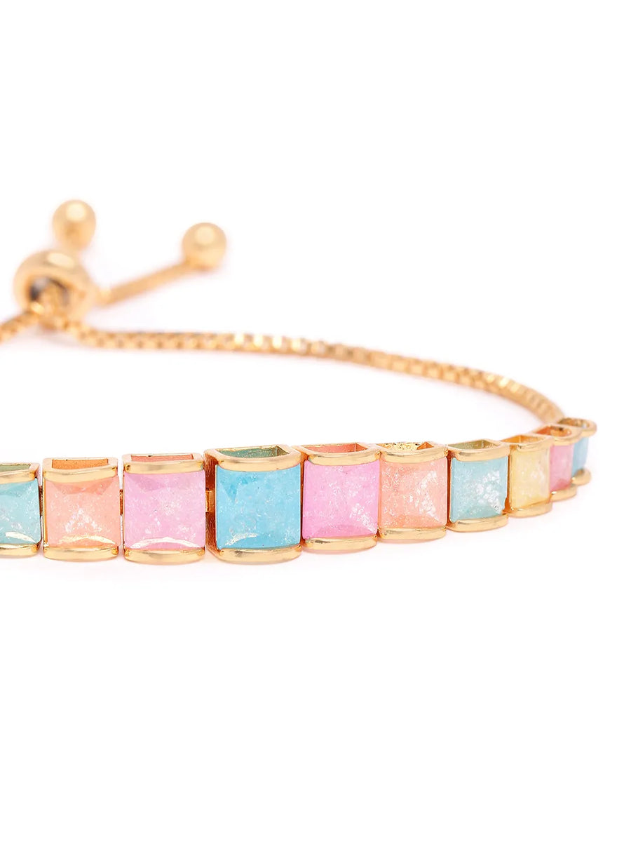 Graceful CZ Sparkle Chain Bracelet