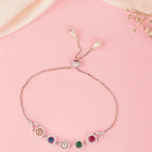Shimmering CZ & Crystal Chain Bracelet