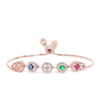 Shimmering CZ & Crystal Chain Bracelet