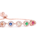 Shimmering CZ & Crystal Chain Bracelet