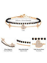 Urban Charm Bracelet with Black Beads