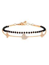 Urban Charm Bracelet with Black Beads