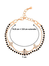 Urban Charm Bracelet with Black Beads