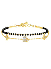 Urban Charm Bracelet with Black Beads
