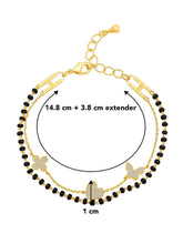 Urban Charm Bracelet with Black Beads