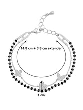 Urban Charm Bracelet with Black Beads