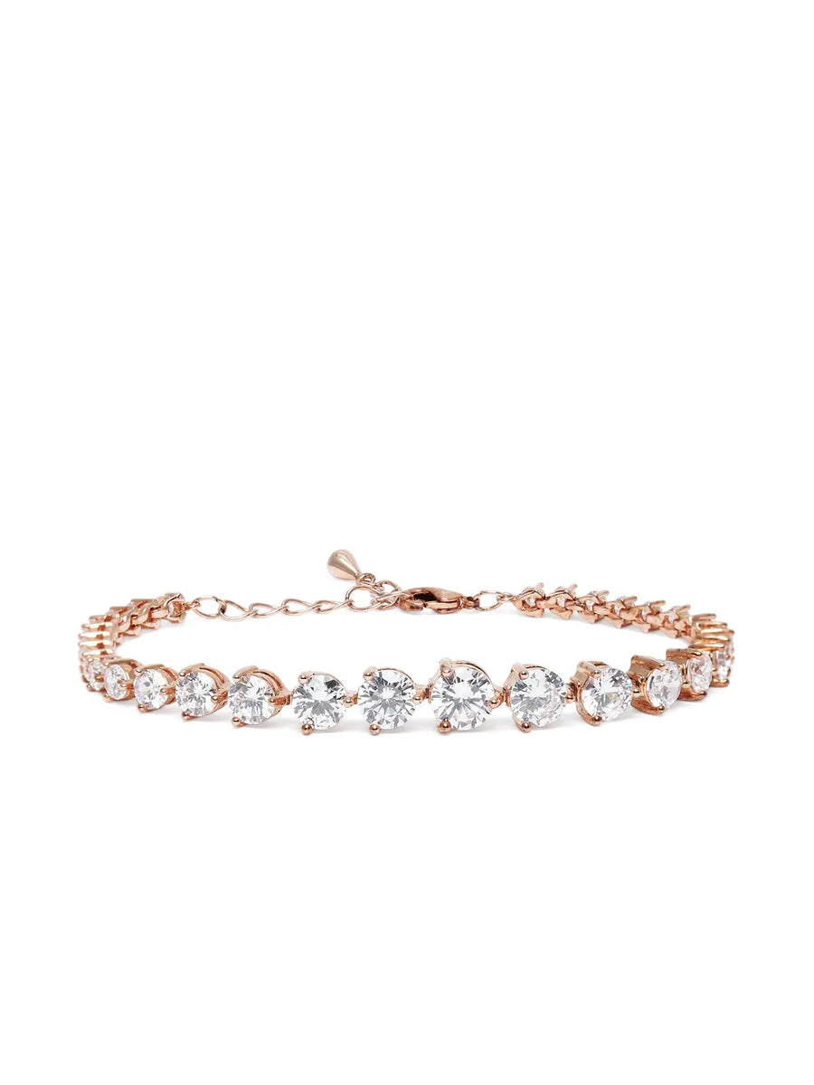 Gleaming Solitaire Crystal Bracelet