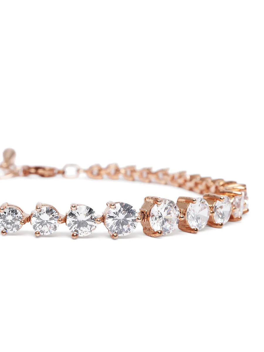 Gleaming Solitaire Crystal Bracelet