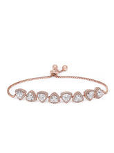 Modern CZ Circle Link Adjustable Bracelet