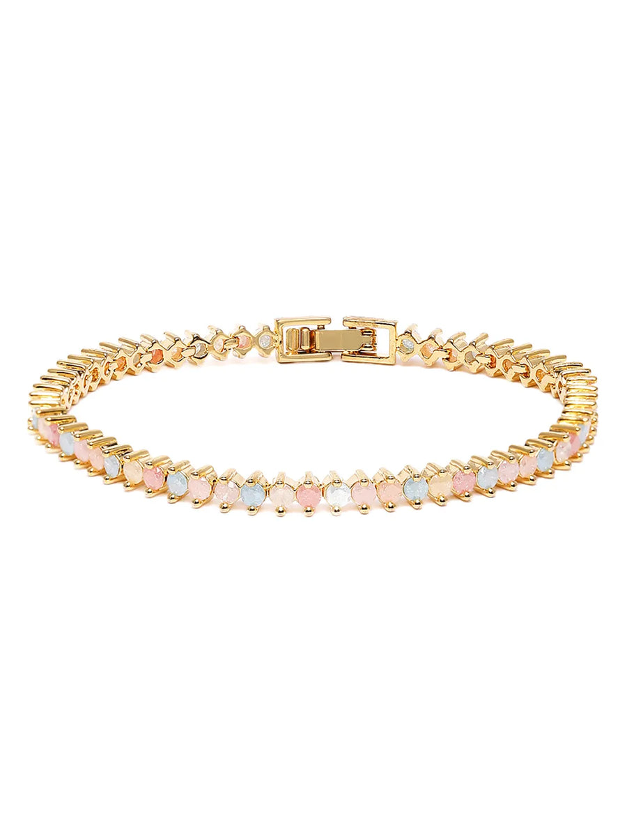 Crystal Embellished Tennis Bracelet