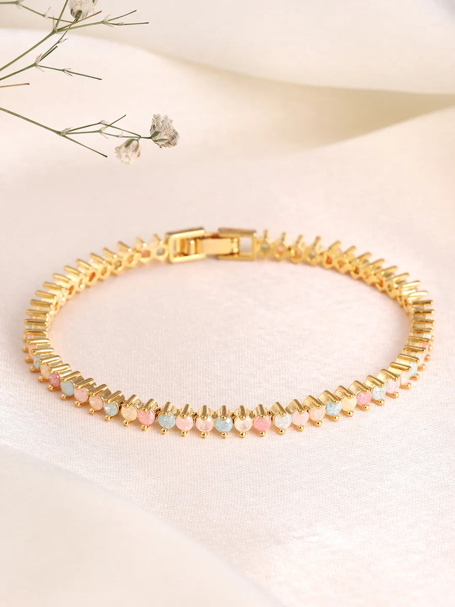 Crystal Embellished Tennis Bracelet