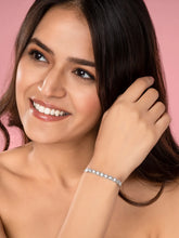 Shimmering CZ Round Chain Bracelet