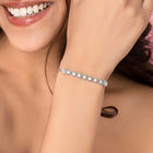 Shimmering CZ Round Chain Bracelet