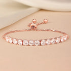 Luxe CZ Row Adjustable Rose Chain
