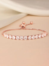 Luxe CZ Row Adjustable Rose Chain