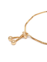 Floral Crystal Petal Stone Chain Bracelet - Gold - Multi