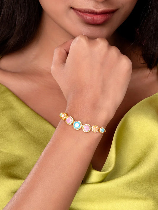 Gleam Grid Adjustable Chain Bracelet