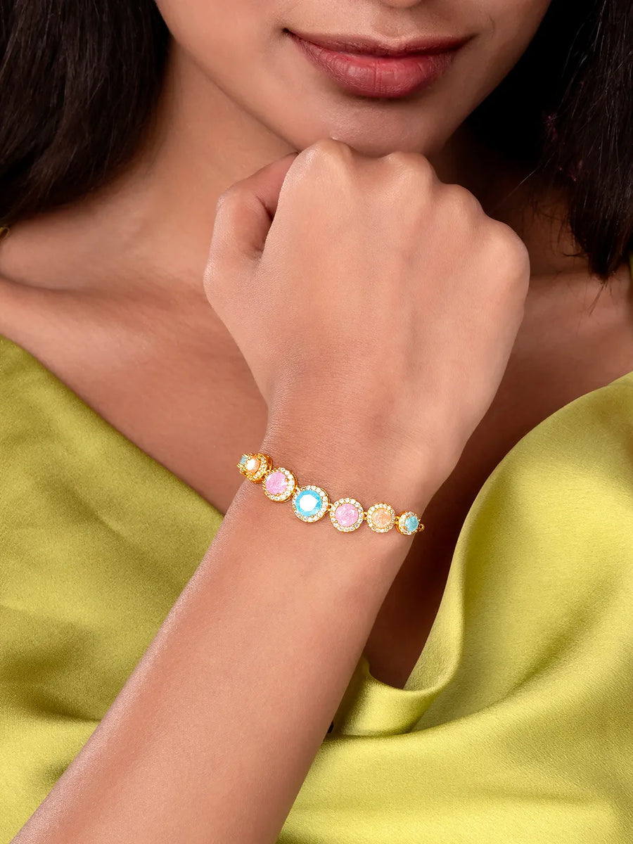 Gleam Grid Adjustable Chain Bracelet