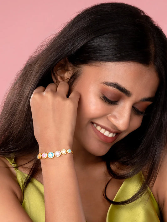 Gleam Grid Adjustable Chain Bracelet