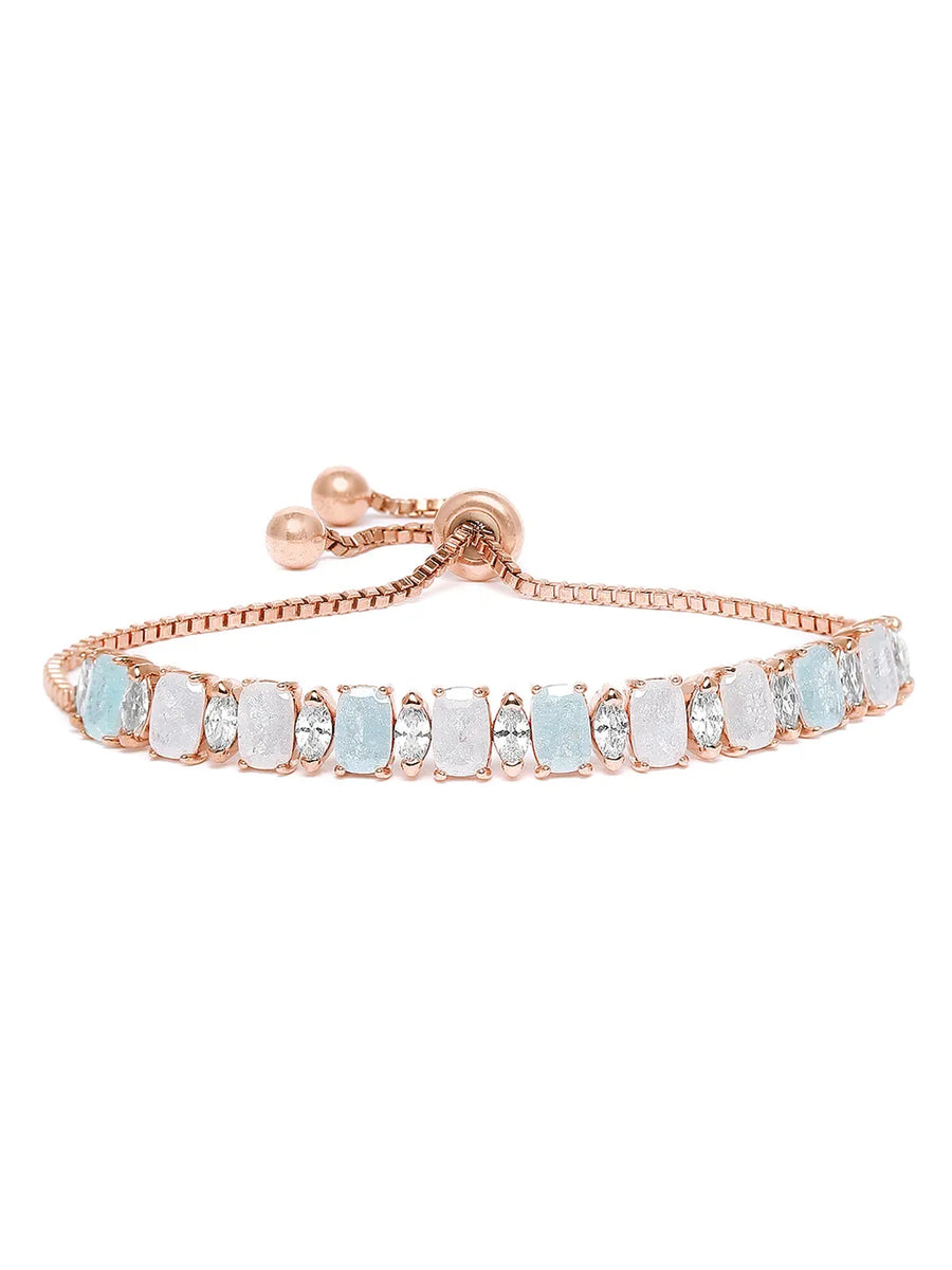 Glam Crystal Accent Adjustable Bracelet - Multi