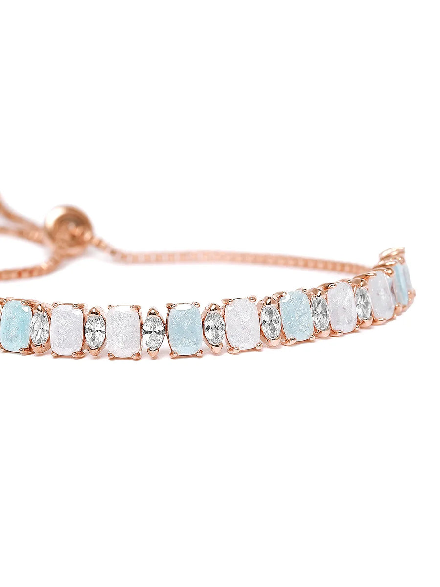 Glam Crystal Accent Adjustable Bracelet - Multi