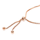 Glam Crystal Accent Adjustable Bracelet - Rose Gold - Pink